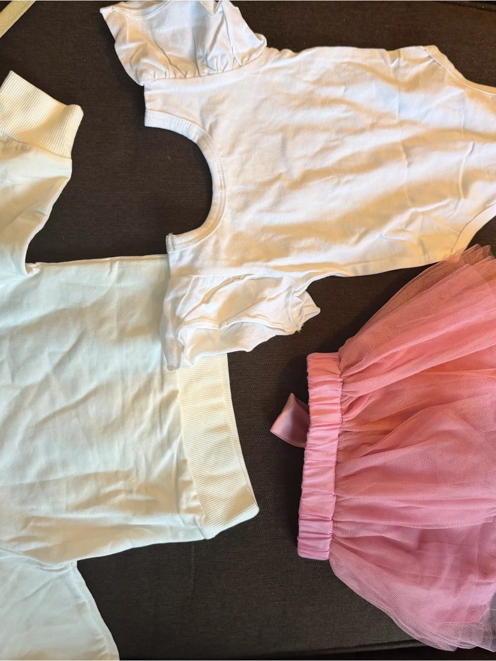 Amazon Kids Matching Set White Tops with Pink Tutu Skirt